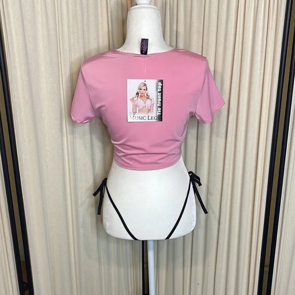 NWT- SEXY PINK SCHOOL GIRL TOP SIZE S/M - Picture 6 of 10